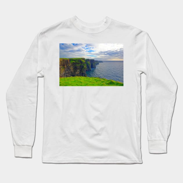 The Cliffs of Moher Long Sleeve T-Shirt by BrianPShaw
